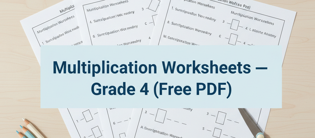 10 Free Multiplication Worksheets Grade 4 for Fluency