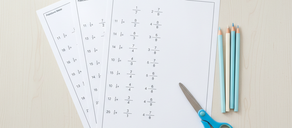 5 Free Fractions Worksheets Grade 4 for Mastery