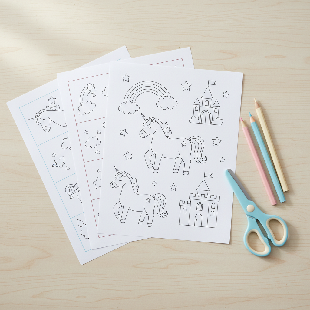 Dibujos de unicornios para colorear para imprimir: 15 diseños