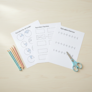 Frações equivalentes atividades 4º ano: 10 exercícios em PDF