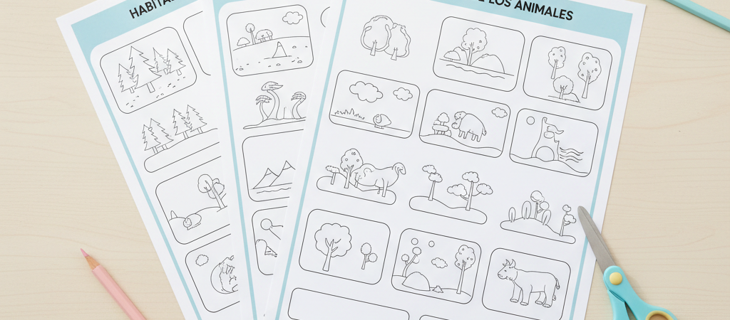 Hábitats de los animales: fichas de trabajo grado 2 (PDF)