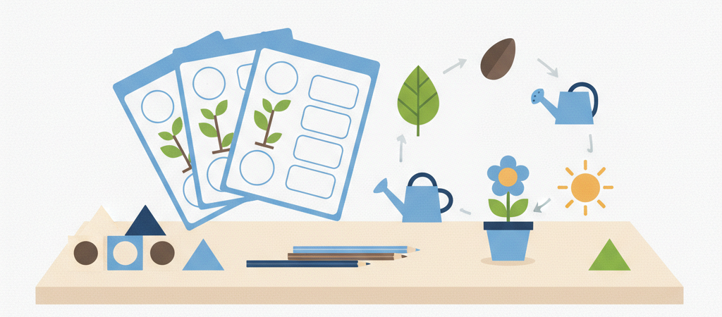 5 Fichas para enseñar el ciclo de vida de las plantas