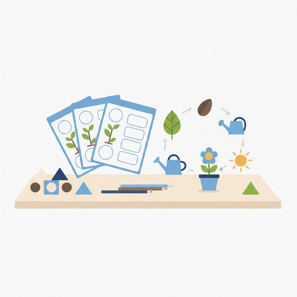 5 Fichas para enseñar el ciclo de vida de las plantas