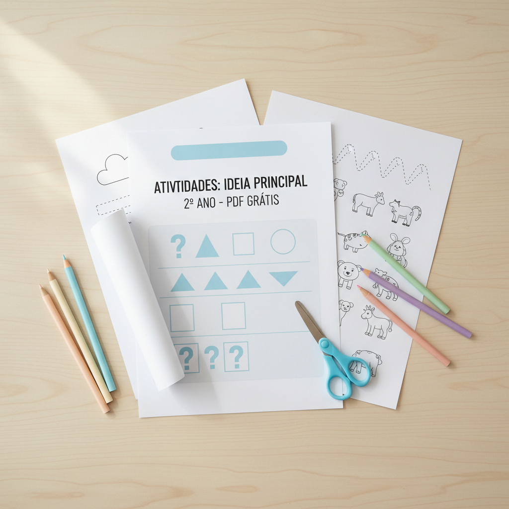 Ilustração editorial: Ideia principal atividades ano 2: 5 estratégias rápidas (PDF)
