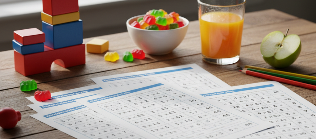 Tablas de multiplicar fichas de trabajo grado 3: Aprende en 14 días