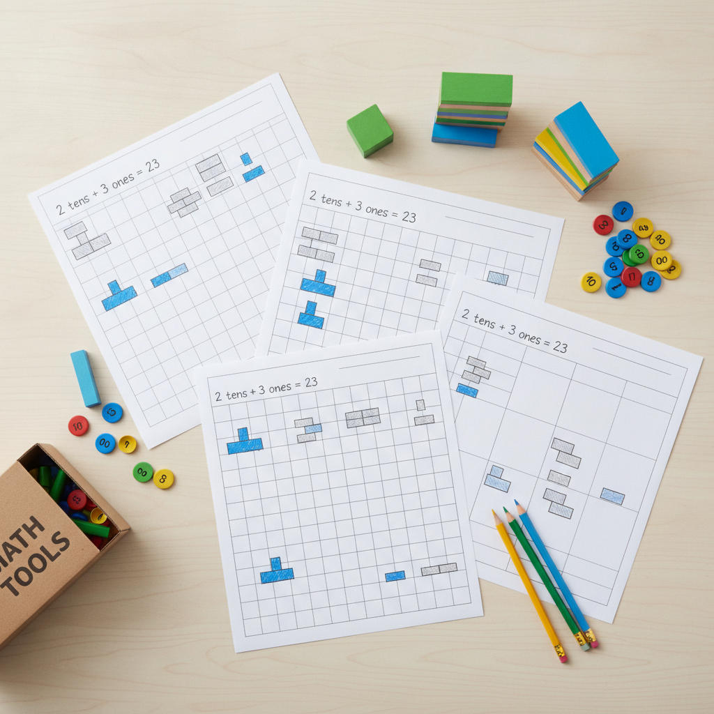Tens and ones worksheets grade 1: 5 modelos para dominar — resultado