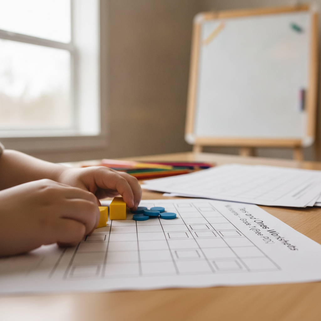 Tens and ones worksheets grade 1: 5 modelos para dominar — detalhe