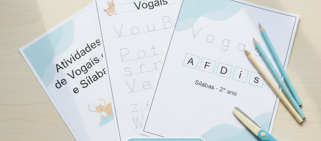 Vogais e sílabas atividades ano 2: 15 exercícios práticos